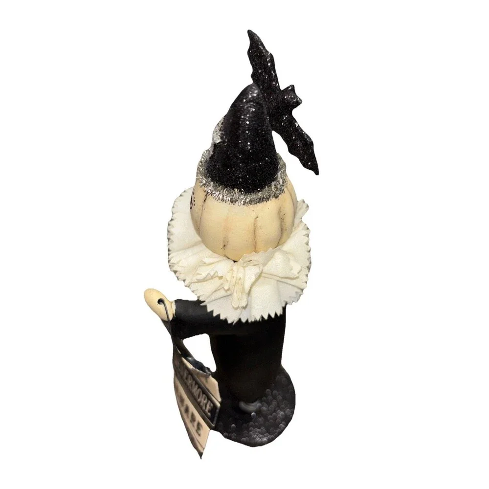 Enesco Heather Meyers Jack Be Little Pumpkin Black White Clown Halloween Bat